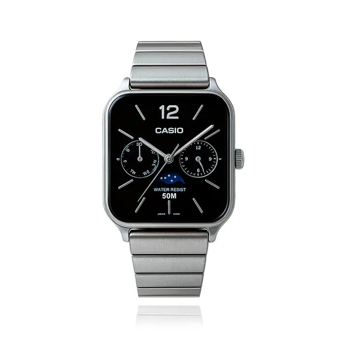 Relógio CASIO Moon Day 36mm Unissex - Aço Inoxidável | A Prova D'agua