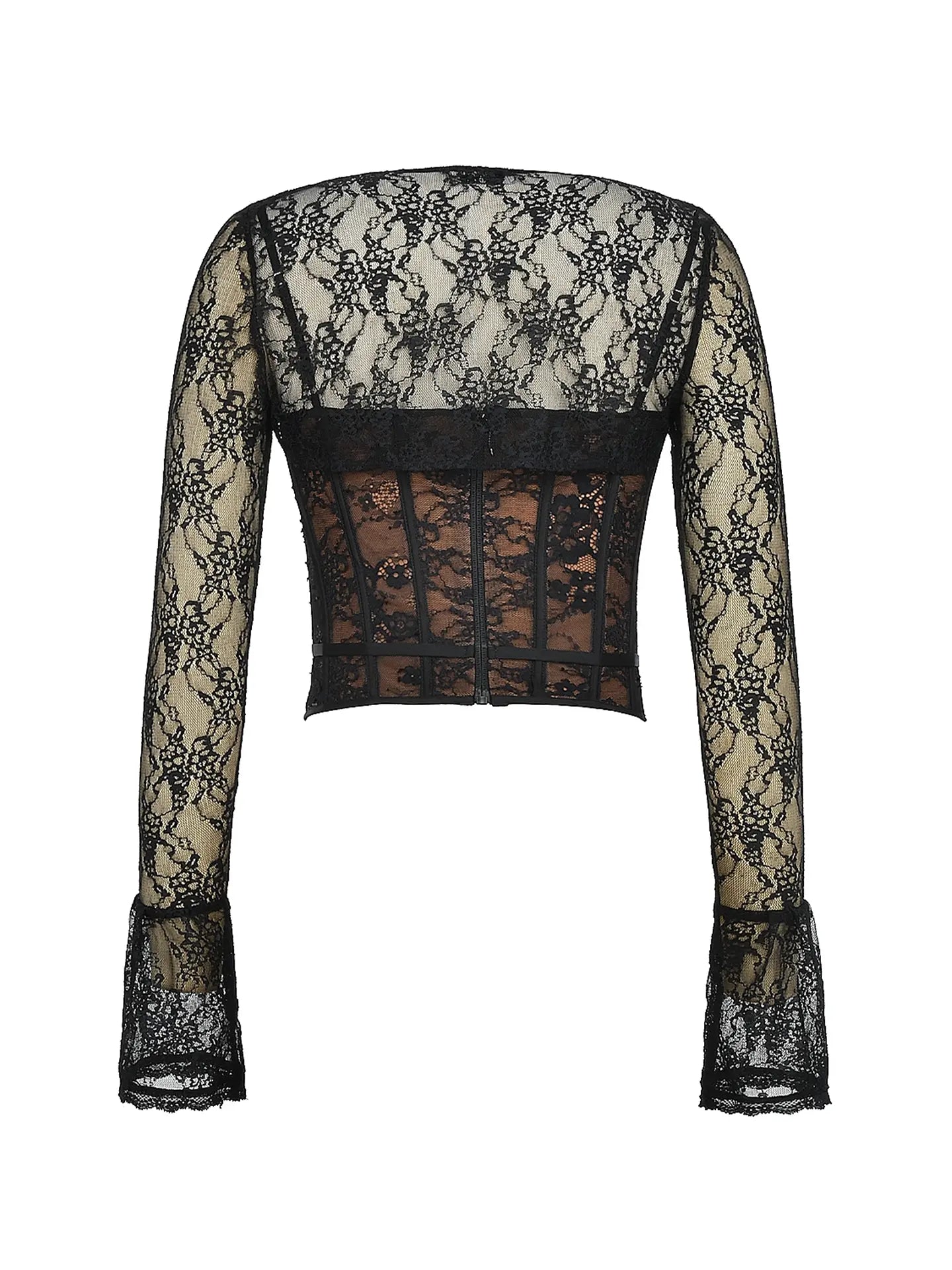 Corset de Renda com Mangas Longas Marcelline