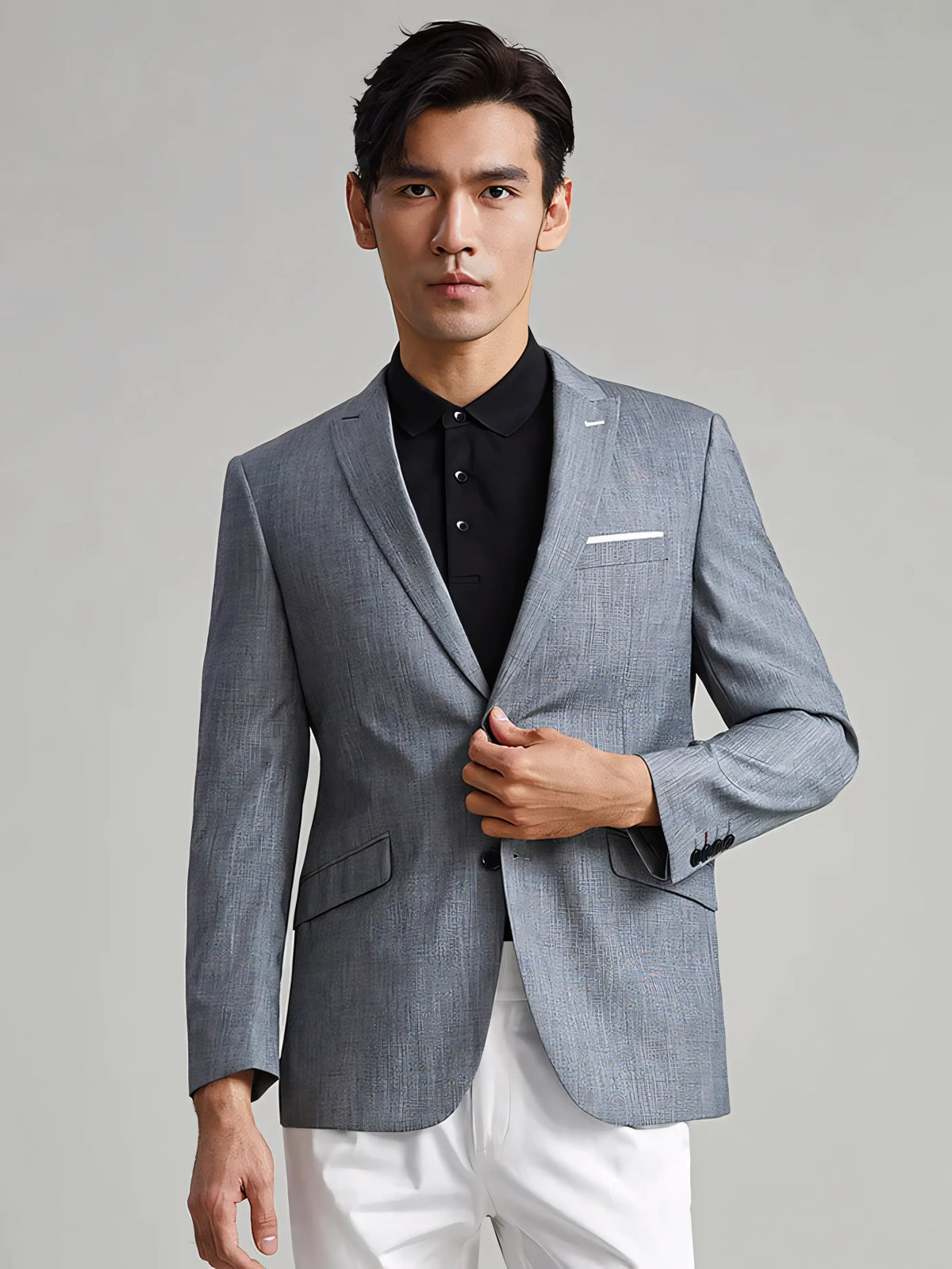 Blazer Masculino Poliviscose Cinza