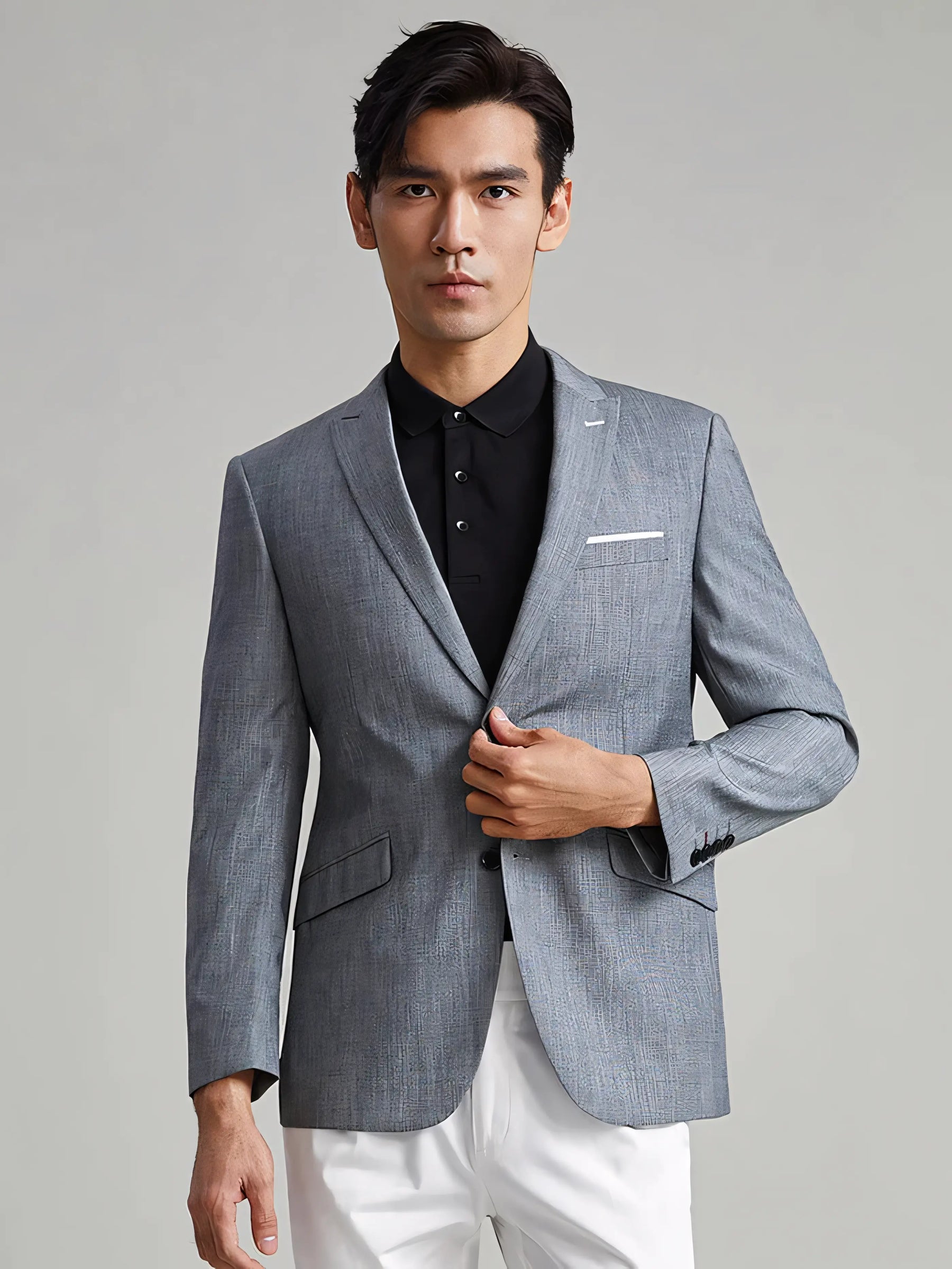 Blazer Masculino Poliviscose Cinza