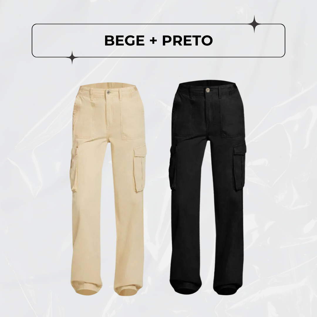 Calça Cargo Ajustável Curve Perfect - LEVE 2, PAGUE 1