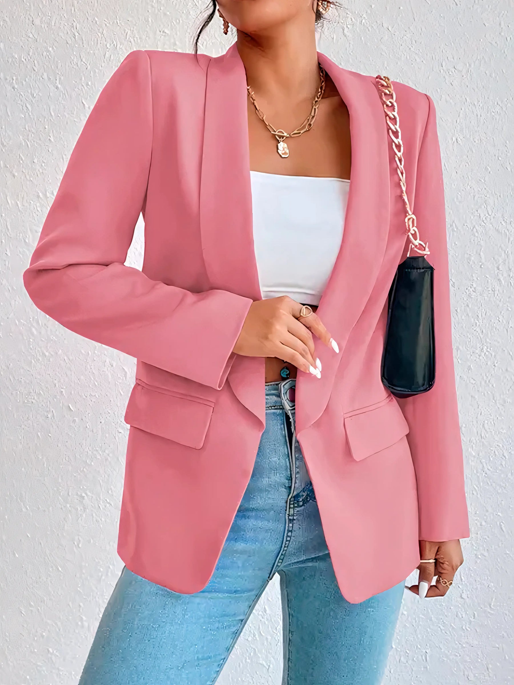 Blazer Alfaiataria Rosa