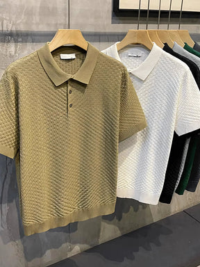 Camisa Masculina Polo em Tricô