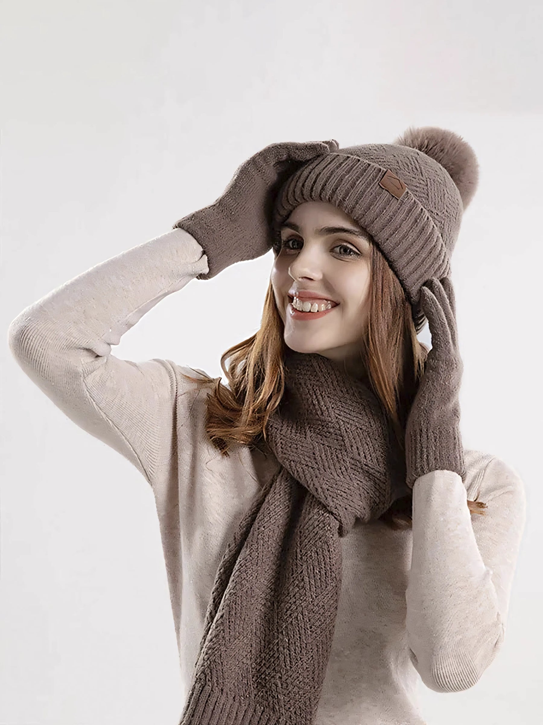 Conjunto Gorro, Luvas e Cachecol - Linha Inverno