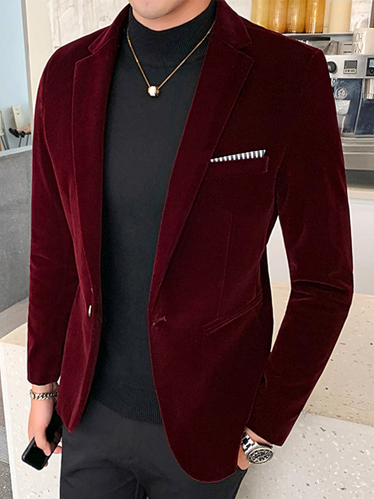 Blazer Masculino de Veludo Itália