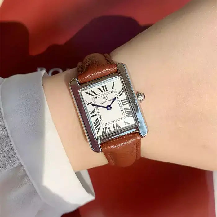 Relógio Feminino de Couro Vintage