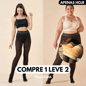 Kit Meia Calça Forrada Translúcida (Compre 1 Leve 2) - QUEIMA DE ESTOQUE