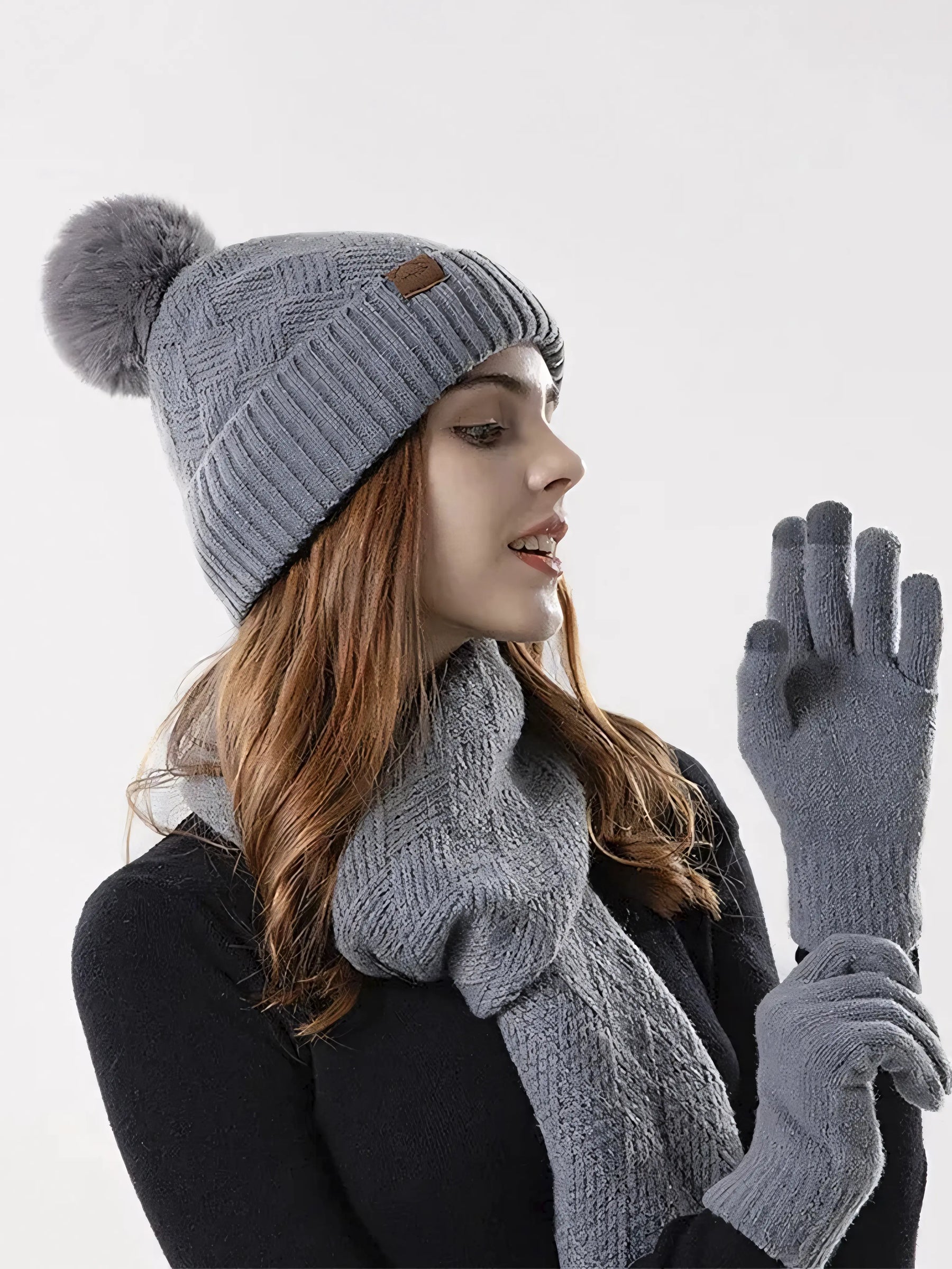 Conjunto Gorro, Luvas e Cachecol - Linha Inverno