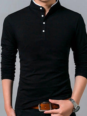 Camisa Polo Masculina Manga Comprida