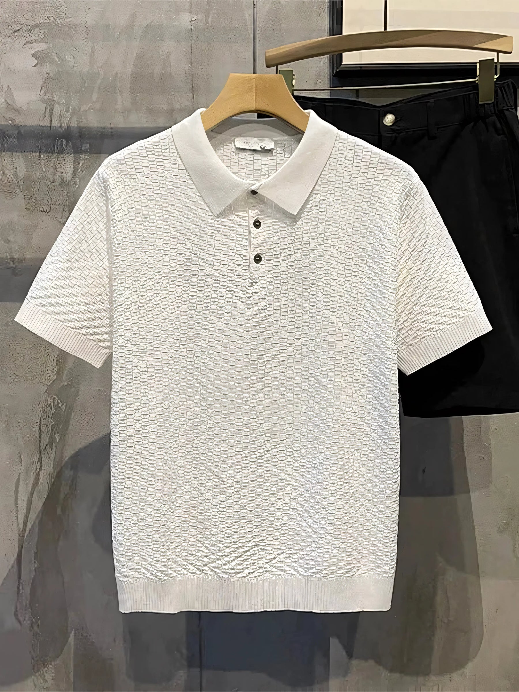 Camisa Masculina Polo em Tricô