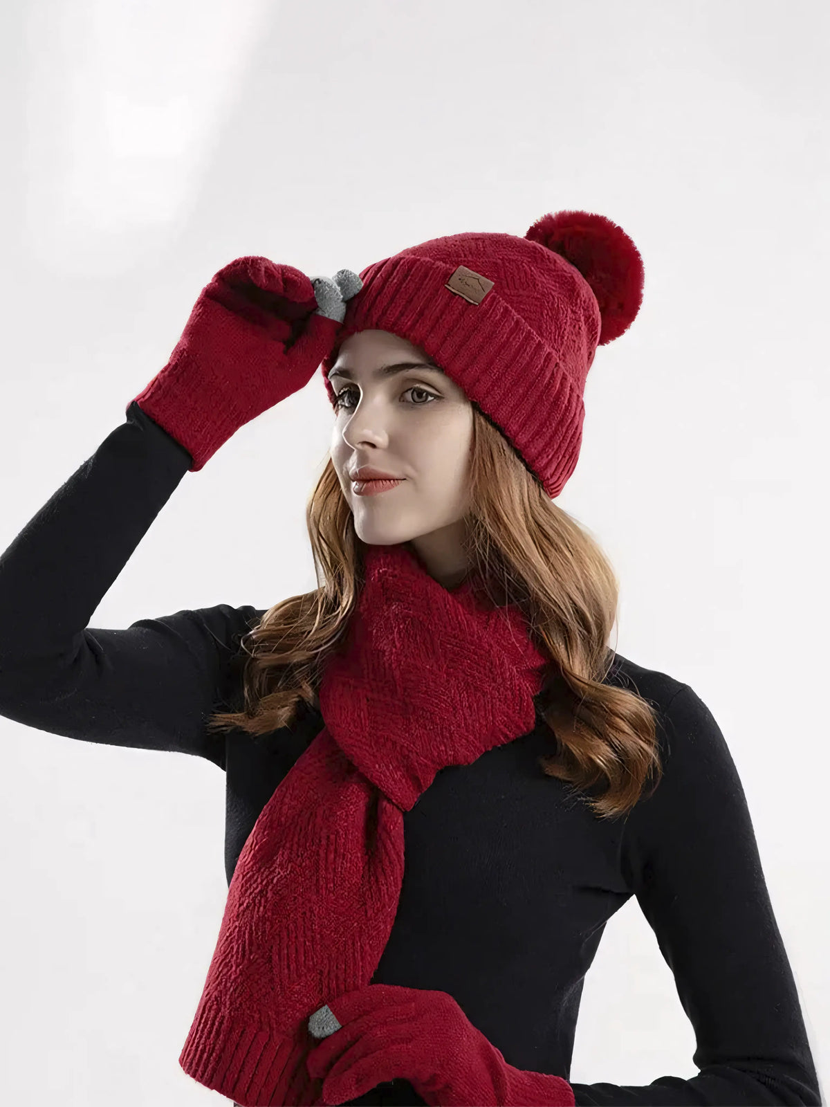 Conjunto Gorro, Luvas e Cachecol - Linha Inverno