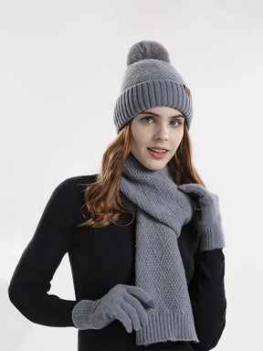 Conjunto Gorro, Luvas e Cachecol - Linha Inverno