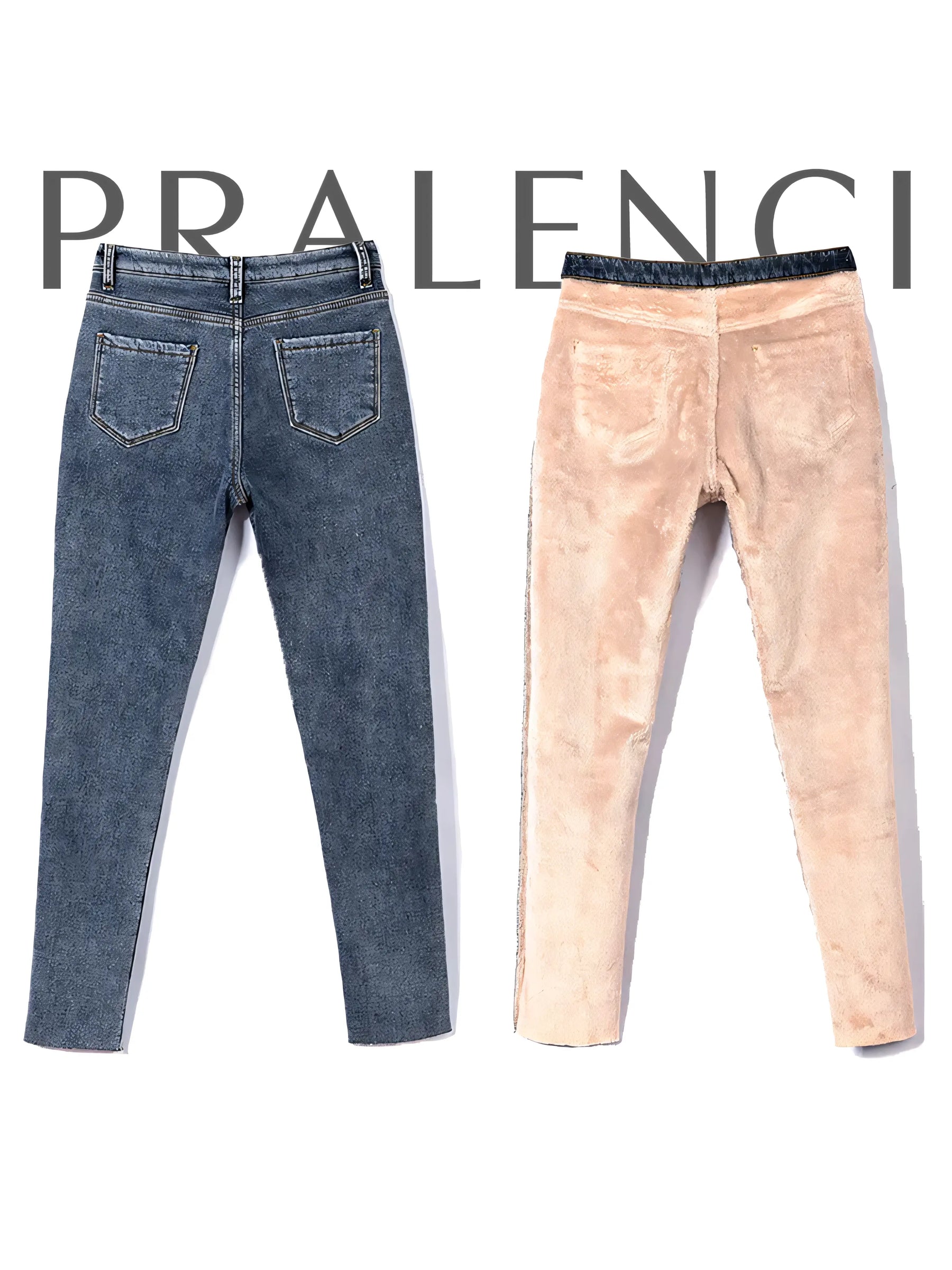 Calça Jeans Peluciada Com Elastano + Meia Térmica