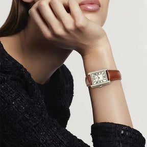 Relógio Feminino de Couro Vintage