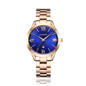 Relógio CURREN Perfect Time - Feminino Hardlex | Pulseira de Aço