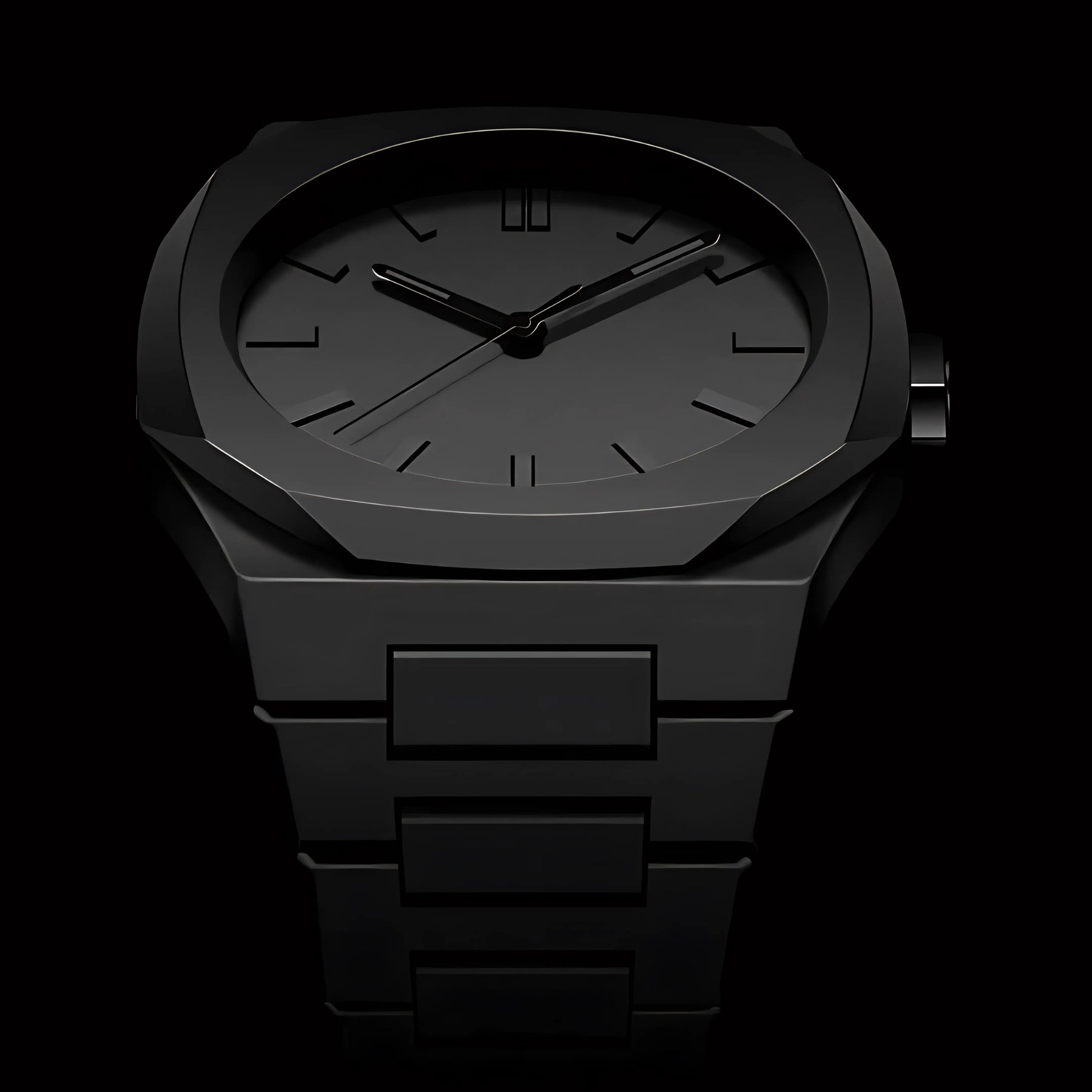 Relógio Minimalista All Black 40,5mm Masculino - Policarbonato | A Prova D'agua