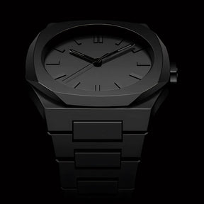 Relógio Minimalista All Black 40,5mm Masculino - Policarbonato | A Prova D'agua