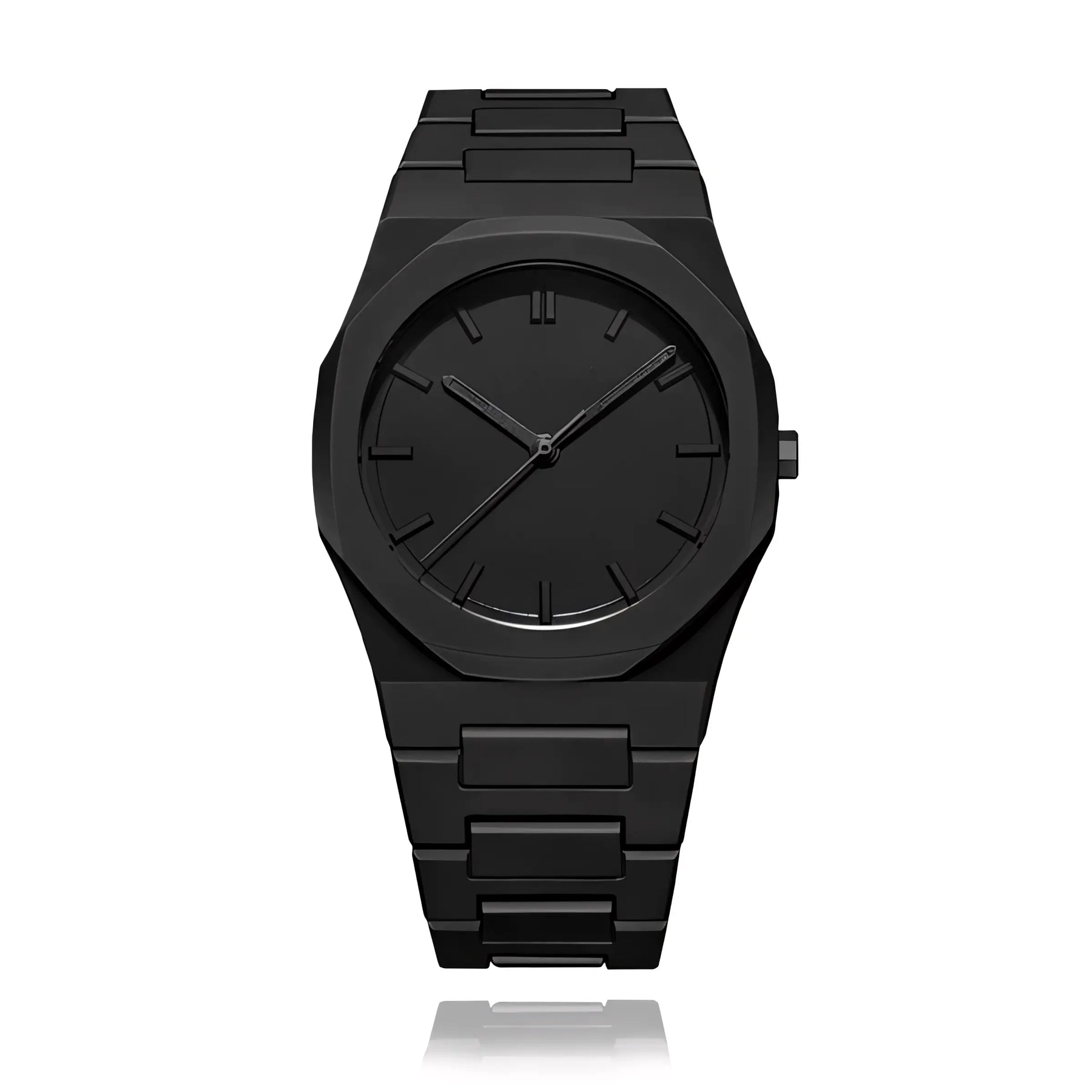 Relógio Minimalista All Black 40,5mm Masculino - Policarbonato | A Prova D'agua