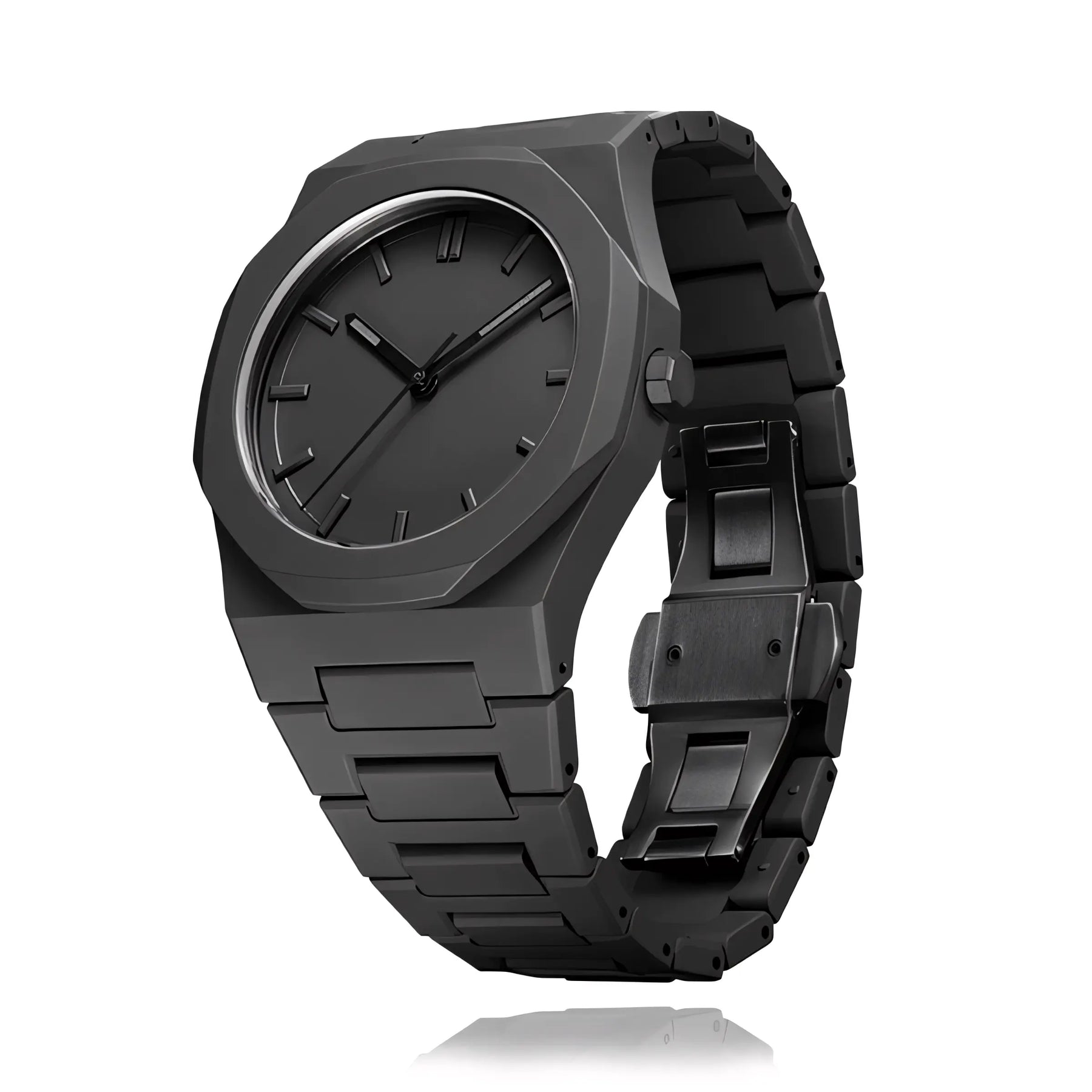 Relógio Minimalista All Black 40,5mm Masculino - Policarbonato | A Prova D'agua