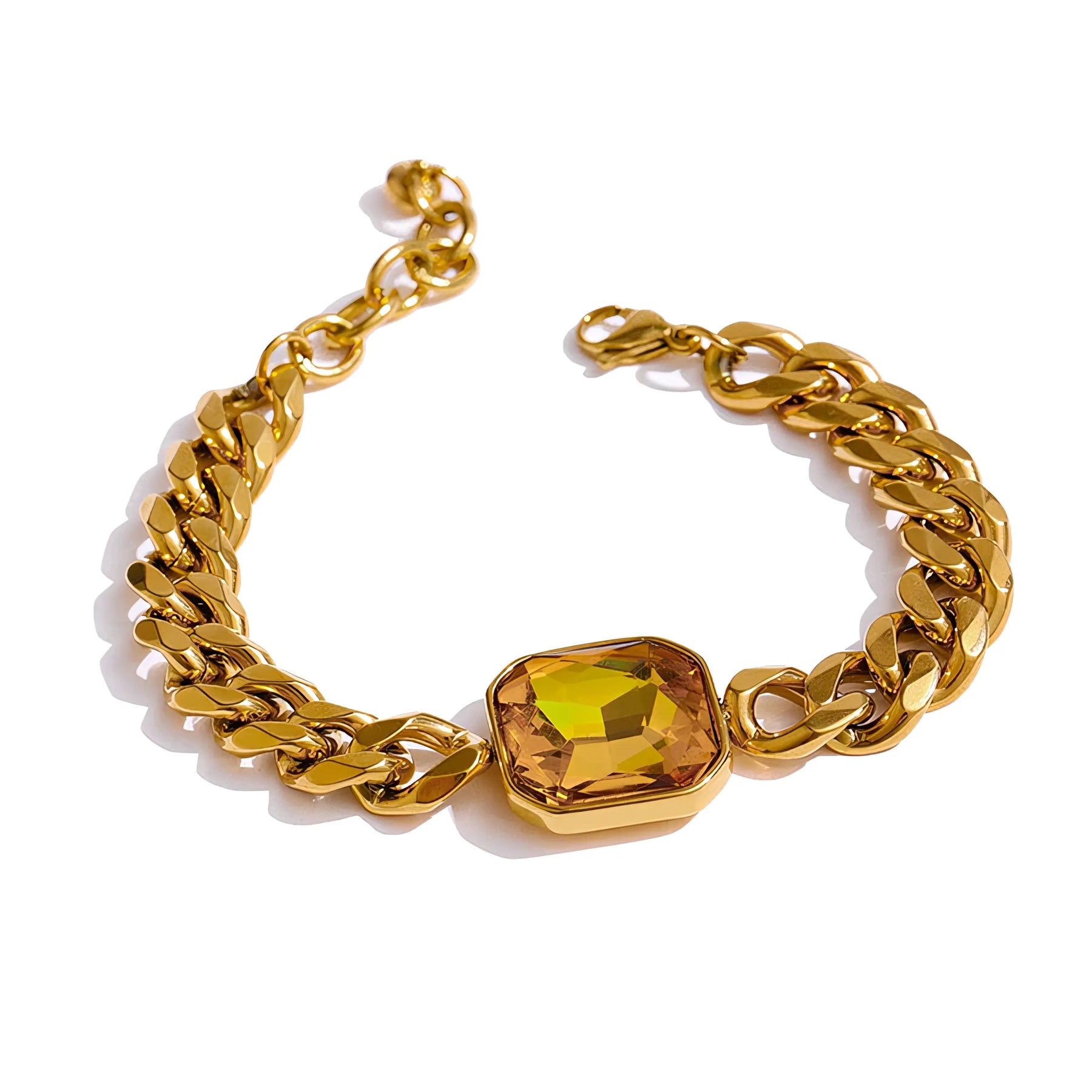 Pulseira Feminina de Corrente Folheada a Ouro