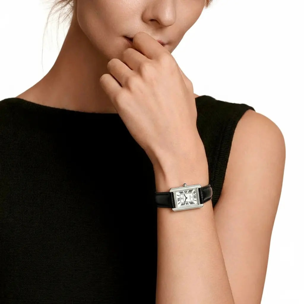 Relógio Feminino de Couro Vintage