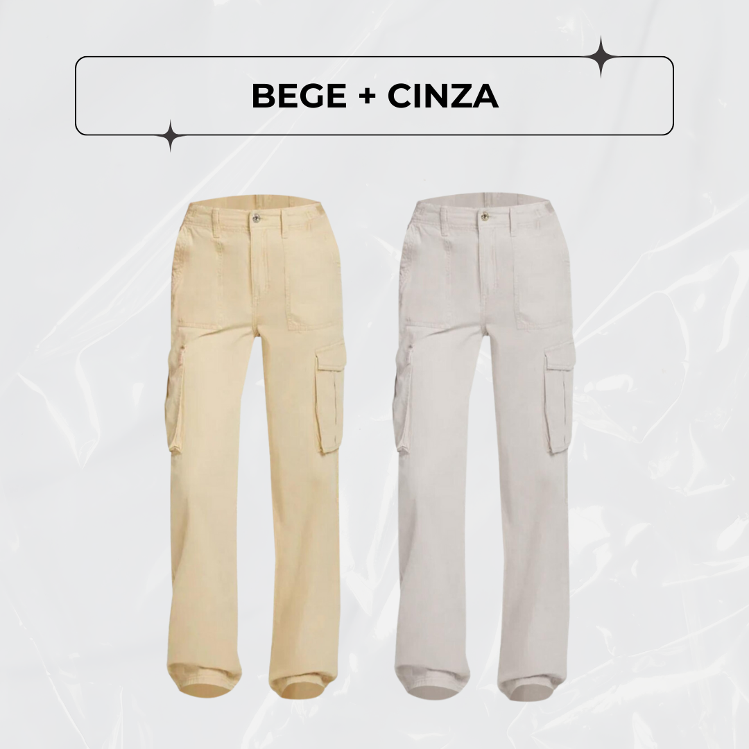 Calça Cargo Ajustável Curve Perfect - LEVE 2, PAGUE 1