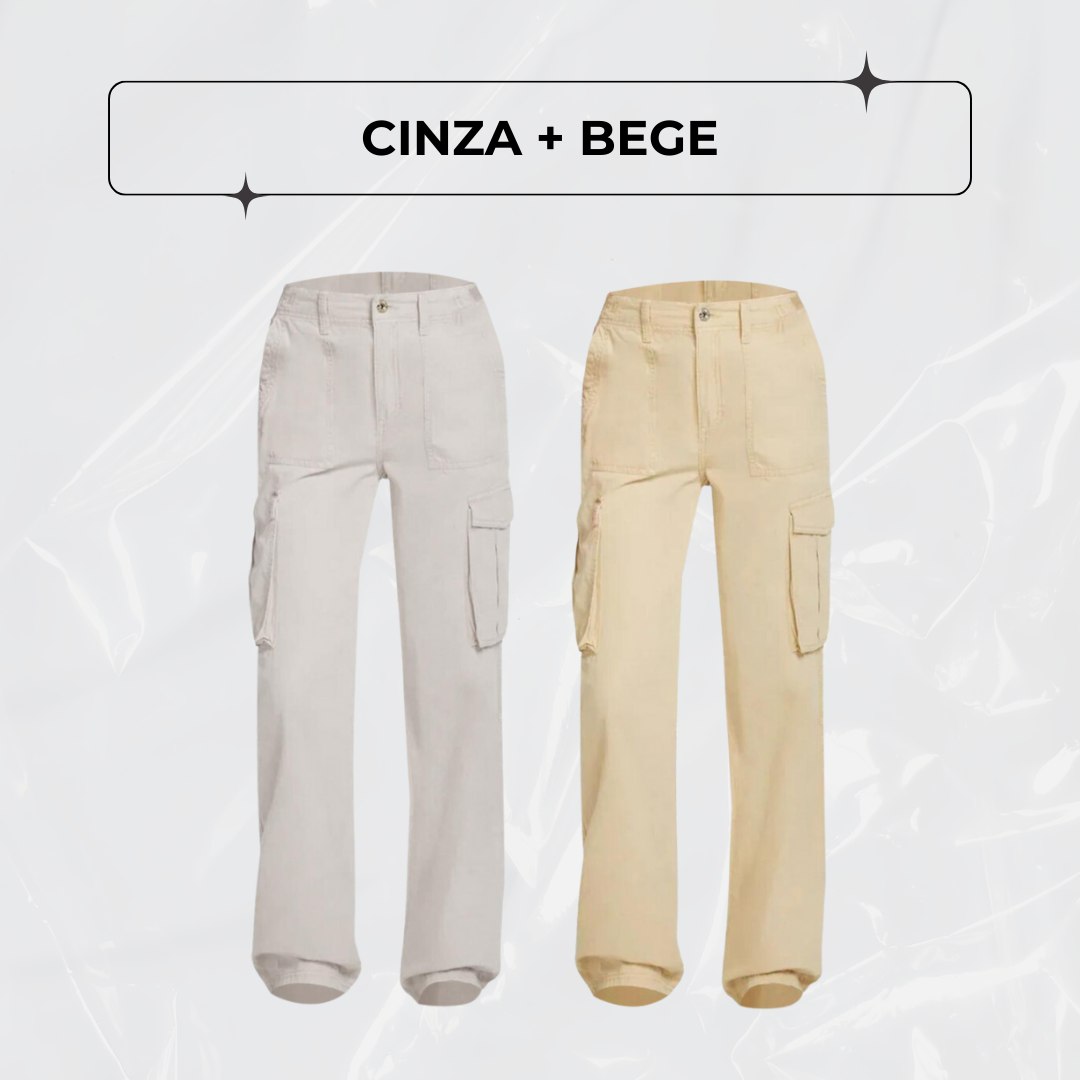 Calça Cargo Ajustável Curve Perfect - LEVE 2, PAGUE 1